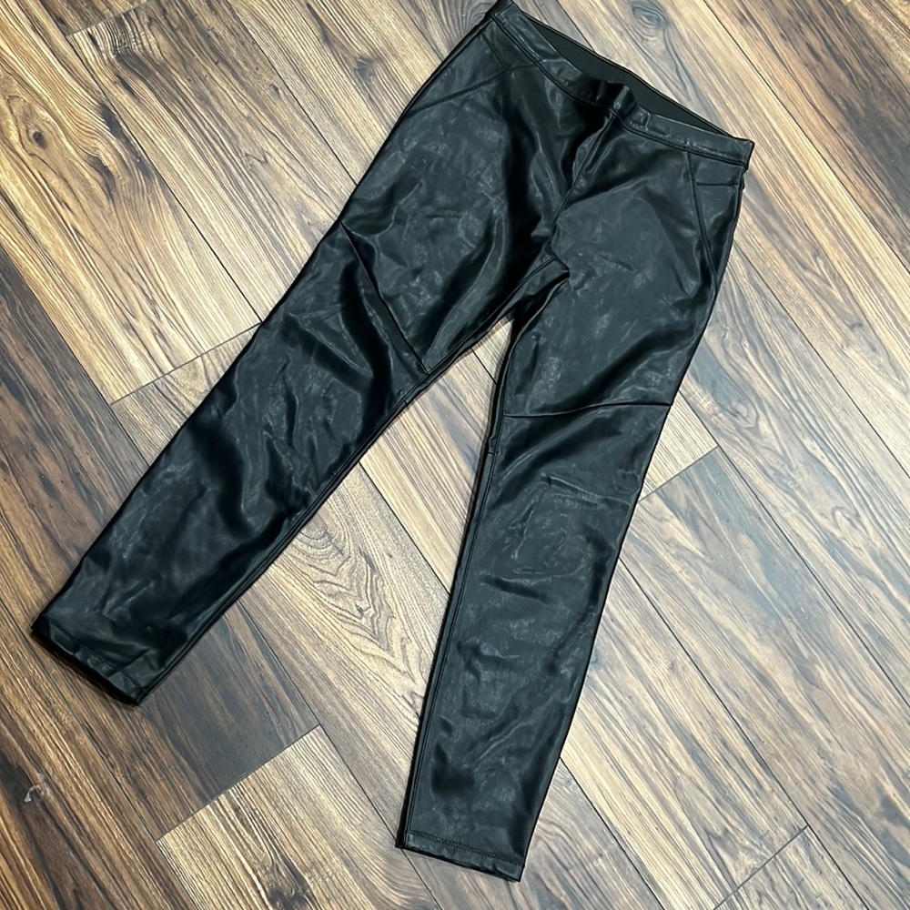 Free people faux leather leggings, size M